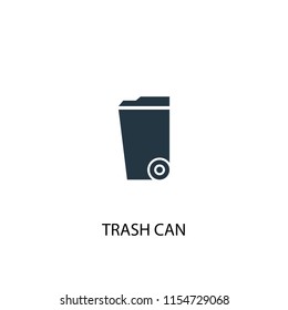 trash can creative icon. Simple element illustration. trash can concept symbol design from Cleaning collection. Can be used for web and mobile.