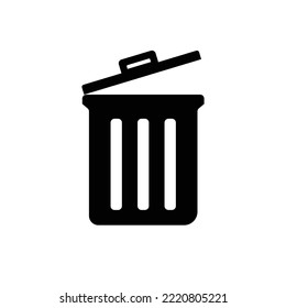 Mülleimer kann, Löschen Feld Symbol Flaches Design Vektorgrafik.