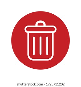 trash can and delete icon on computer