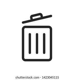 trash can, delete icon vector design