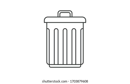 Trash can, delete, recycle bin, storage bin, trash, waste bin, clear, recycling, dustbin free vector icon