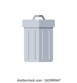 Trash can. Delete symbol. Isolated icon pictogram. Eps 10 vector illustration.