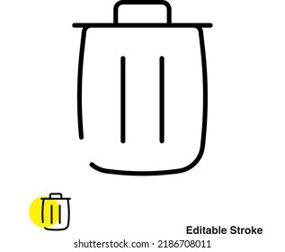 Trash Can Delete Vector Line Icon