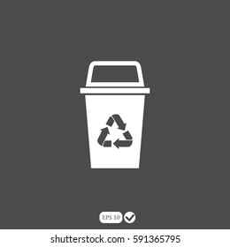 Trash can. Disposal waste