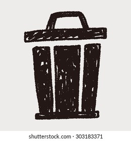 trash can doodle