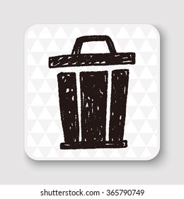 trash can doodle