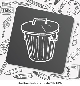 trash can doodle