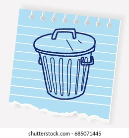trash can doodle