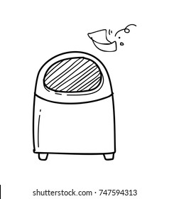 trash can doodle