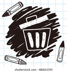 trash can doodle drawing