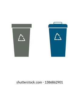 Trash can. Dustbin and container trash   on a white background ,vector illustration