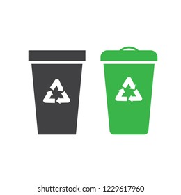 Trash can. Dustbin and container trash vector illustration