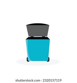 Trash. can trash. Empty bucket wastebasket.  vector illustration