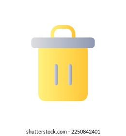 La barra puede degradar el color plano del icono ui. Papelera de reciclaje. Contenedor de basura. Basura. Mercado en línea. Pictograma simple relleno. GUI, diseño UX para aplicaciones móviles. Ilustración RGB aislada por vectores