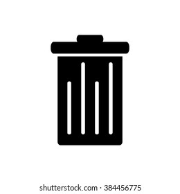 Trash can flat icon