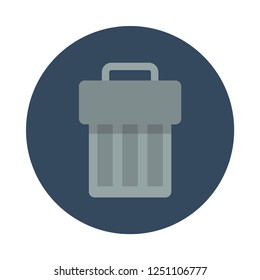 Trash can flat icon. You can be used trash can icon for several purposes like: websites, UI, UX, print templates, promotional materials, info-graphics, web and mobile phone apps.