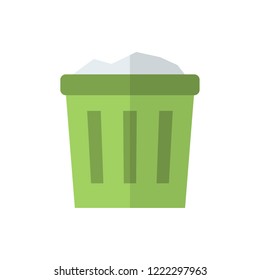 trash can flat vector icon