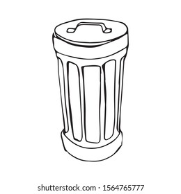 Trash Can Freehand Drawing Vector Sketch Stock Vector (Royalty Free ...