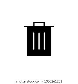 Trash can garbage basket vector icon
