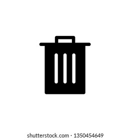 Trash can garbage basket vector icon