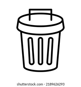 Basura, caja de basura, papelera. Vector.