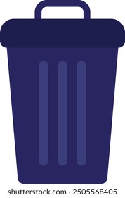 Trash Can Trash Garbage Icon Vector Flat Illustration