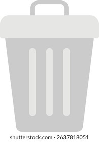  Trash Can Garbage Icon Vector Flat Illustration
