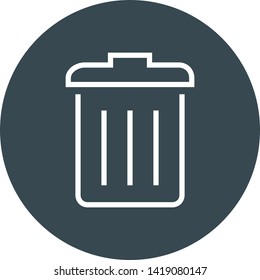 Trash Can Garbage Outline Icon