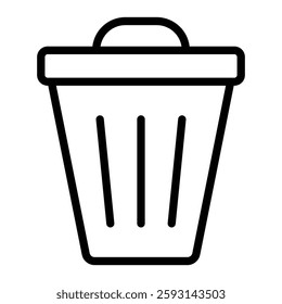 Trash Can Glyph Icon Design For Personal nad Commercial Use