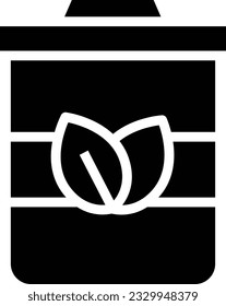 Trash Can Glyph Icon - Single Icon, Vector