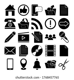 trash can, home house, exit open door with arrow, save the disk with the arrow to the floppy, CD or DVD, usb flash drive, Usb sign icons set. Vector minimalistic illustrations pack