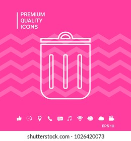 Trash can, icon
