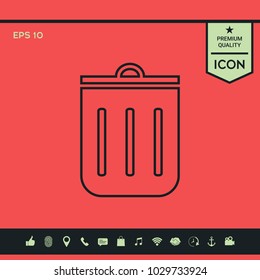 Trash can, icon