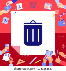 Trash can icon