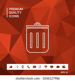 Trash can, icon