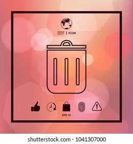 Trash can, icon