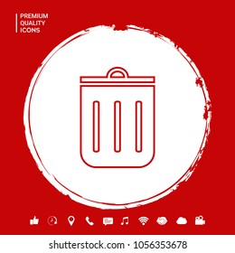Trash can, icon