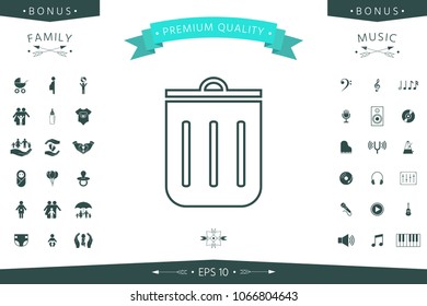 Trash can, icon