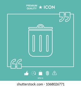 Trash can, icon