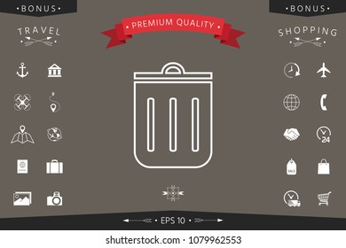 Trash can, icon