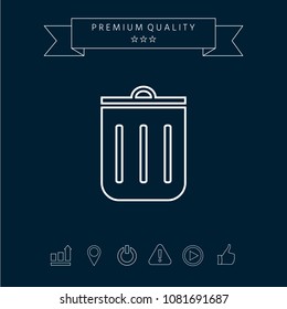 Trash can, icon