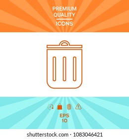 Trash can, icon