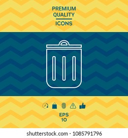 Trash can, icon
