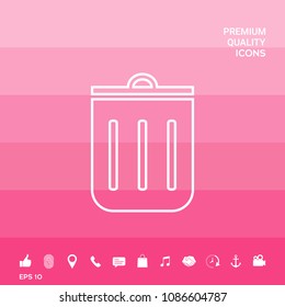 Trash can, icon