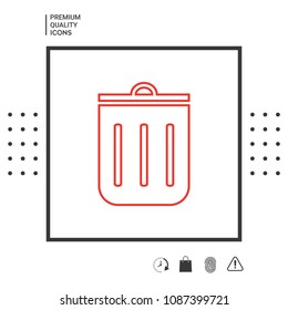 Trash can, icon