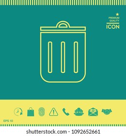 Trash can, icon