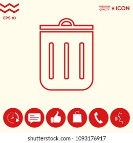 Trash can, icon