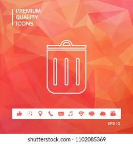 Trash can, icon