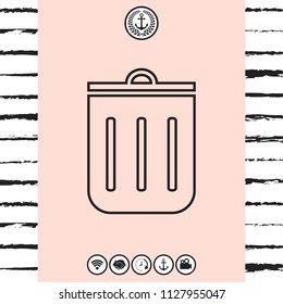 Trash can, icon