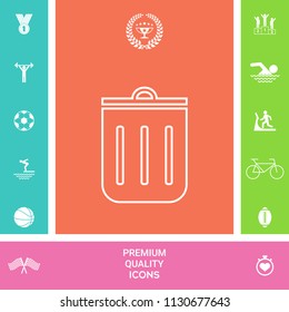 Trash can, icon
